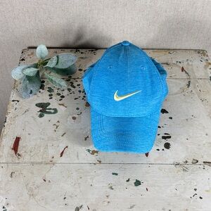 Nike > Vibrant Blue Hat with Yellow Swoosh M/L